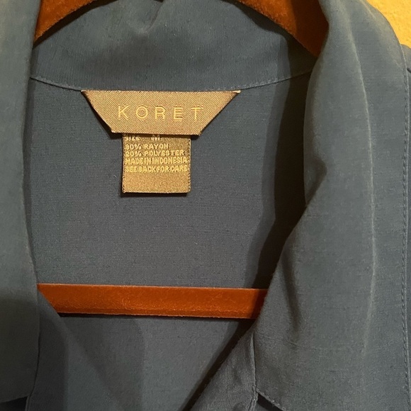 KORET~WOMEN’S BLUE SHIRT~M - Picture 5 of 6